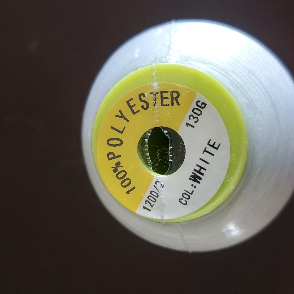 White Embrodiary Thread Spool - Picture 3 of 3